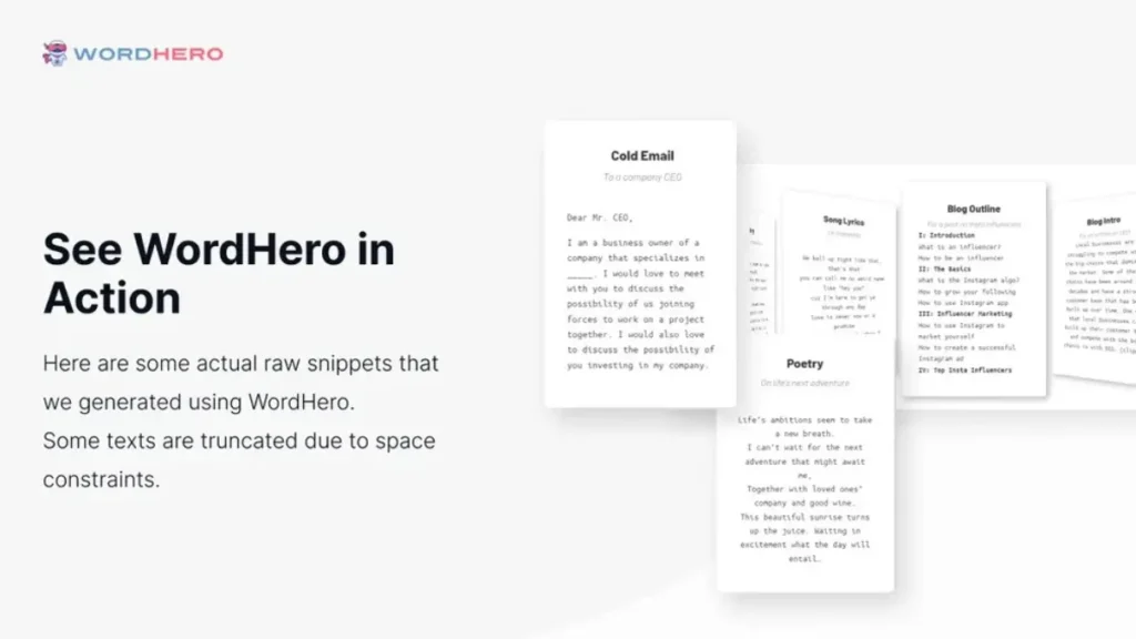 wordhero in action